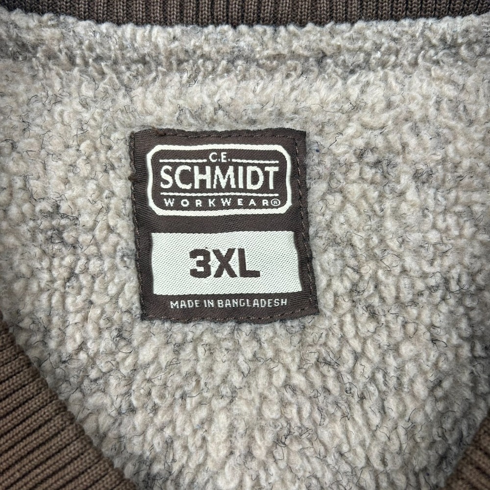 CE Schmidt Full Zip Sherpa Lined Canvas Vest Mens 3XL Brown Outdoor Workwear - Picture 6 of 16